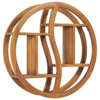 vidaXL Vegghylle yin og yang 60x15x60 cm heltre teak