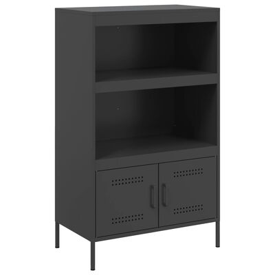 vidaXL Highboard svart 68x39x113 cm stål