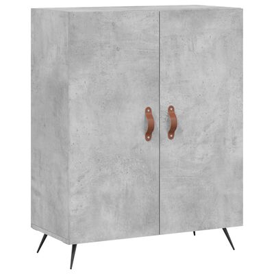 vidaXL Highboard betonggrå 69,5x34x180 cm konstruert tre