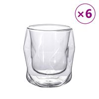 vidaXL Glasskopper med dobbeltvegg 6 stk 250 ml