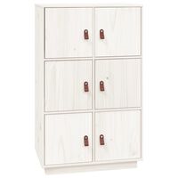 vidaXL Highboard hvit 67x40x108,5 cm heltre furu