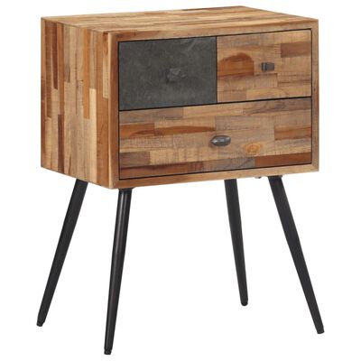 vidaXL Nattbord 47x31,5x60 cm heltre teak