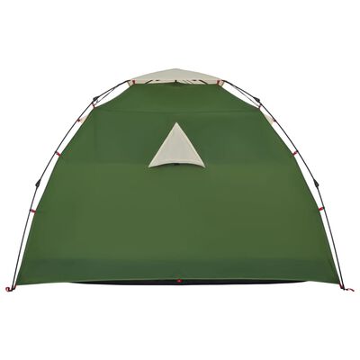 vidaXL Kuppeltelt for camping 4 personer grønn hurtigutløser