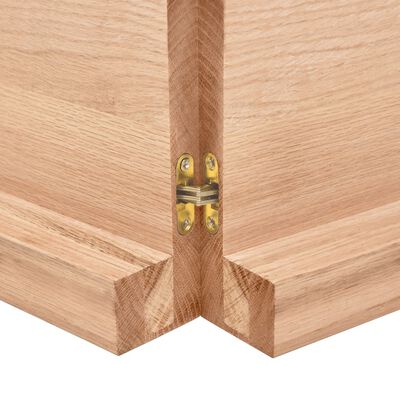 vidaXL Bordplate lysebrun 220x50x(2-6)cm behandlet heltre naturlig