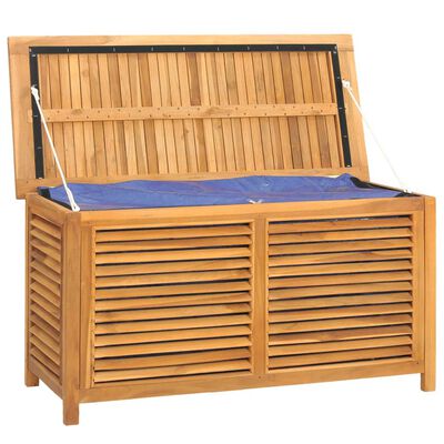 vidaXL Putekasse med pose 114x50x58 cm heltre teak