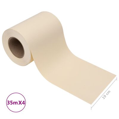 vidaXL Hageskjerm 4 stk PVC 35x0,19 m kremhvit