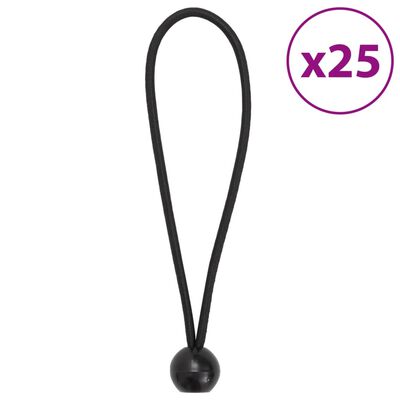 vidaXL Strikksnorer med kuler 25 stk 21 x 0,5 cm