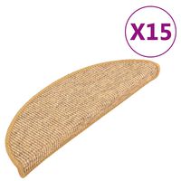 vidaXL Selvklebende trappematter 15 stk 56x17x3 cm oransje