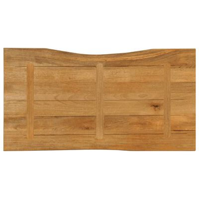 vidaXL Bordplate 110x60x2,5 cm naturlig kant heltre mango