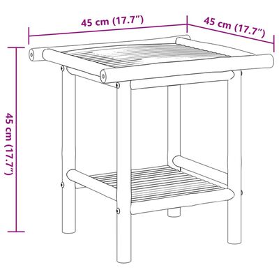 vidaXL Salongbord 45x45x45 cm bambus