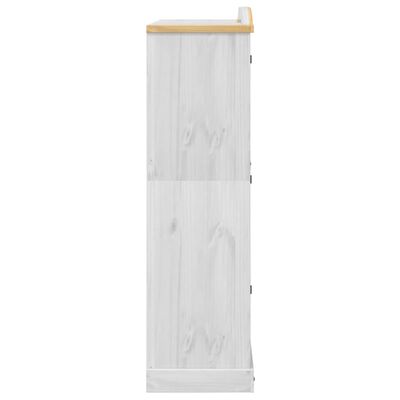 vidaXL Garderobe Corona hvit 151,5x52x186 cm heltre furu