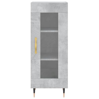 vidaXL Highboard betonggrå 34,5x34x180 cm konstruert tre