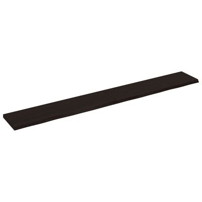 vidaXL Benkeplate til bad mørkebrun 220x30x(2-4) cm behandlet heltre