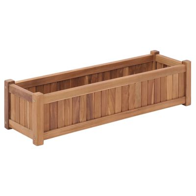 vidaXL Høybed 100x30x25 cm heltre teak