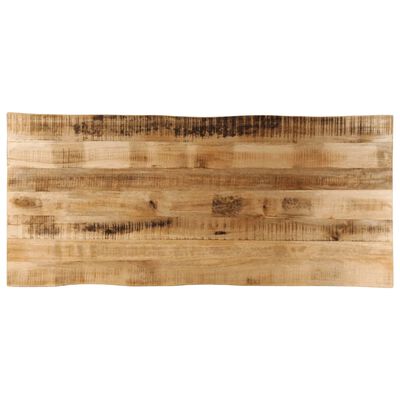 vidaXL Bordplate naturlig kant 140x60x2,5 cm grovt heltre mangotre