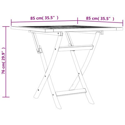 vidaXL Hagespisegruppe 5 deler heltre teak