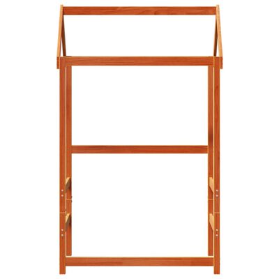 vidaXL Tak for barneseng voksbrun 98x70x176,5 cm heltre furu