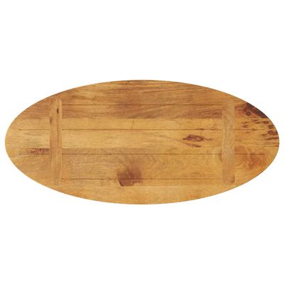 vidaXL Bordplate 80x40x2,5 cm oval heltre mango