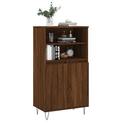 vidaXL Highboard brun eik 60x36x110 cm konstruert tre