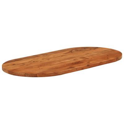 vidaXL Bordplate 80x40x2,5 cm oval heltre akasie