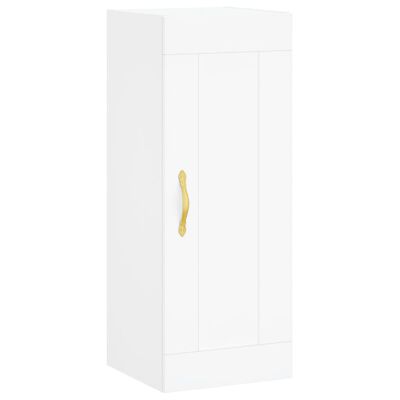 vidaXL Highboard hvit 34,5x34x180 cm konstruert tre