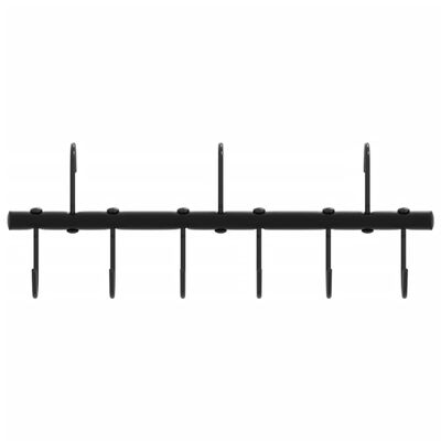 vidaXL Hodelagshenger med 9 svingbare kroker svart stål