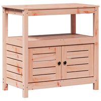 vidaXL Pottebord med hyller 82,5x45x81 cm heltre furu