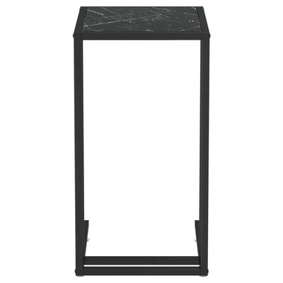 vidaXL Sidebord for PC svart marmor 50x35x65 cm herdet glass