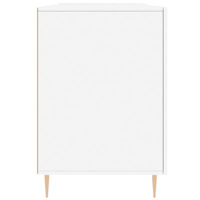 vidaXL Skrivebord hvit 140x50x75 cm konstruert tre