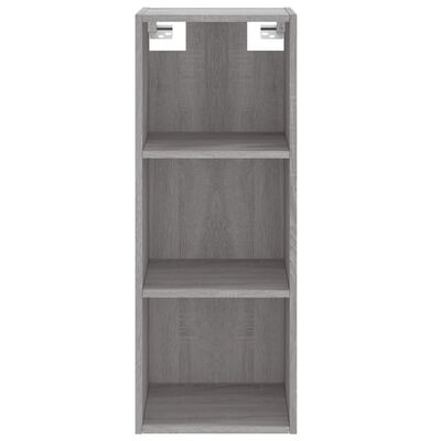 vidaXL Highboard grå sonoma 34,5x34x180 cm konstruert tre