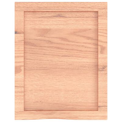 vidaXL Benkeplate til bad lysebrun 40x50x6 cm behandlet heltre