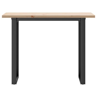 vidaXL Spisebord O-ramme 100x50x75,5 cm heltre furu og støpejern