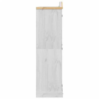 vidaXL Garderobe Corona hvit 151,5x52x186 cm heltre furu