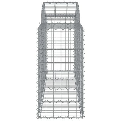 vidaXL Gabionkurver buede 2 stk 200x50x80/100 cm galvanisert jern