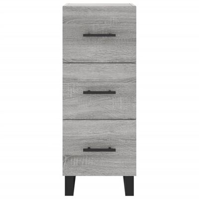 vidaXL Highboard grå sonoma 34,5x34x180 cm konstruert tre