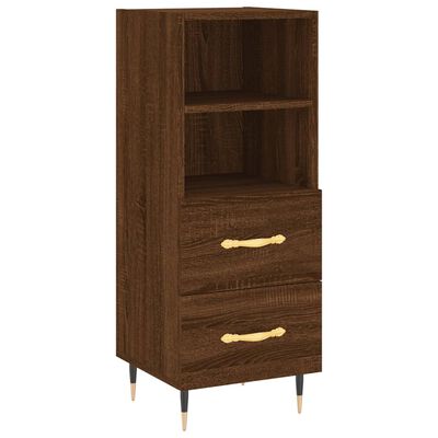 vidaXL Highboard brun eik 34,5x34x180 cm konstruert tre