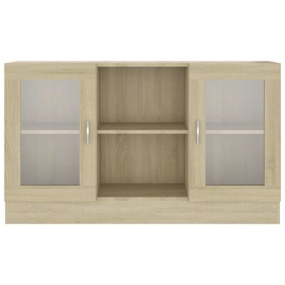 vidaXL Vitrine sonoma eik 120x30,5x70 cm konstruert tre