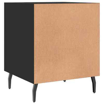 vidaXL Nattbord 2 stk svart 40x40x50 cm konstruert tre