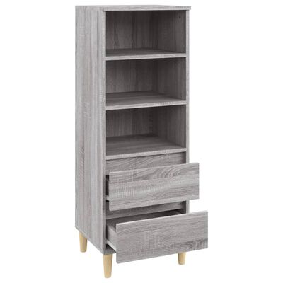 vidaXL Highboard grå sonoma 40x36x110 cm konstruert tre