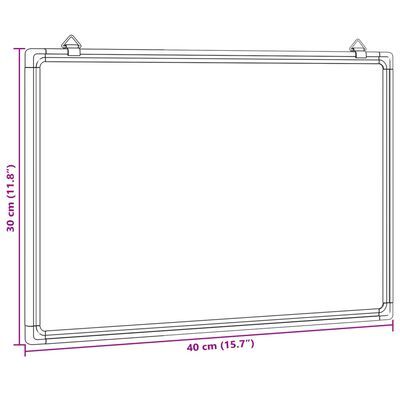 vidaXL Magnetisk tavle 40x30x1,7 cm aluminium