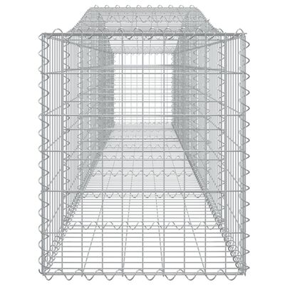 vidaXL Gabionkurver buede 5 stk 400x50x60/80 cm galvanisert jern