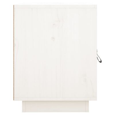 vidaXL Nattbord hvit 40x34x45 cm heltre furu