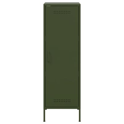 vidaXL Highboard olivengrønn 36x39x113 cm stål