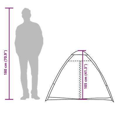 vidaXL Kuppeltelt for camping 2 personer kamuflasje vanntett