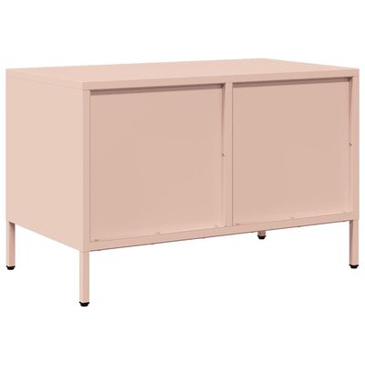 vidaXL TV-benk rosa 68x39x43,5 cm kaldvalset stål