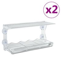 vidaXL Fuglematere for vindu 2 stk akryl 30x12x15 cm