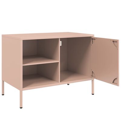 vidaXL TV-benk rosa 68x39x50,5 cm stål