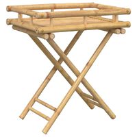 vidaXL Sammenleggbart brettbord 60x40x68 cm bambus