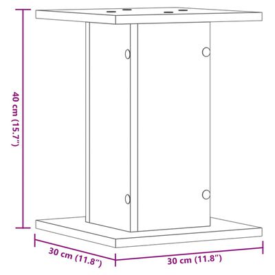 vidaXL Høyttalerstativ 2 stk gammelt tre 30x30x40 cm konstruert tre