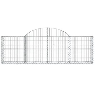 vidaXL Gabionkurver buede 3 stk 200x30x60/80 cm galvanisert jern